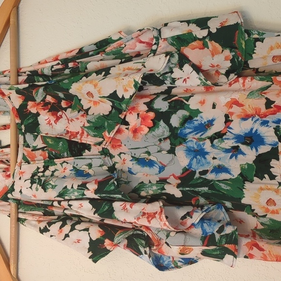 Zara floral mini Spring easter Lightweight Multicolor sundress Size Large - Picture 6 of 11